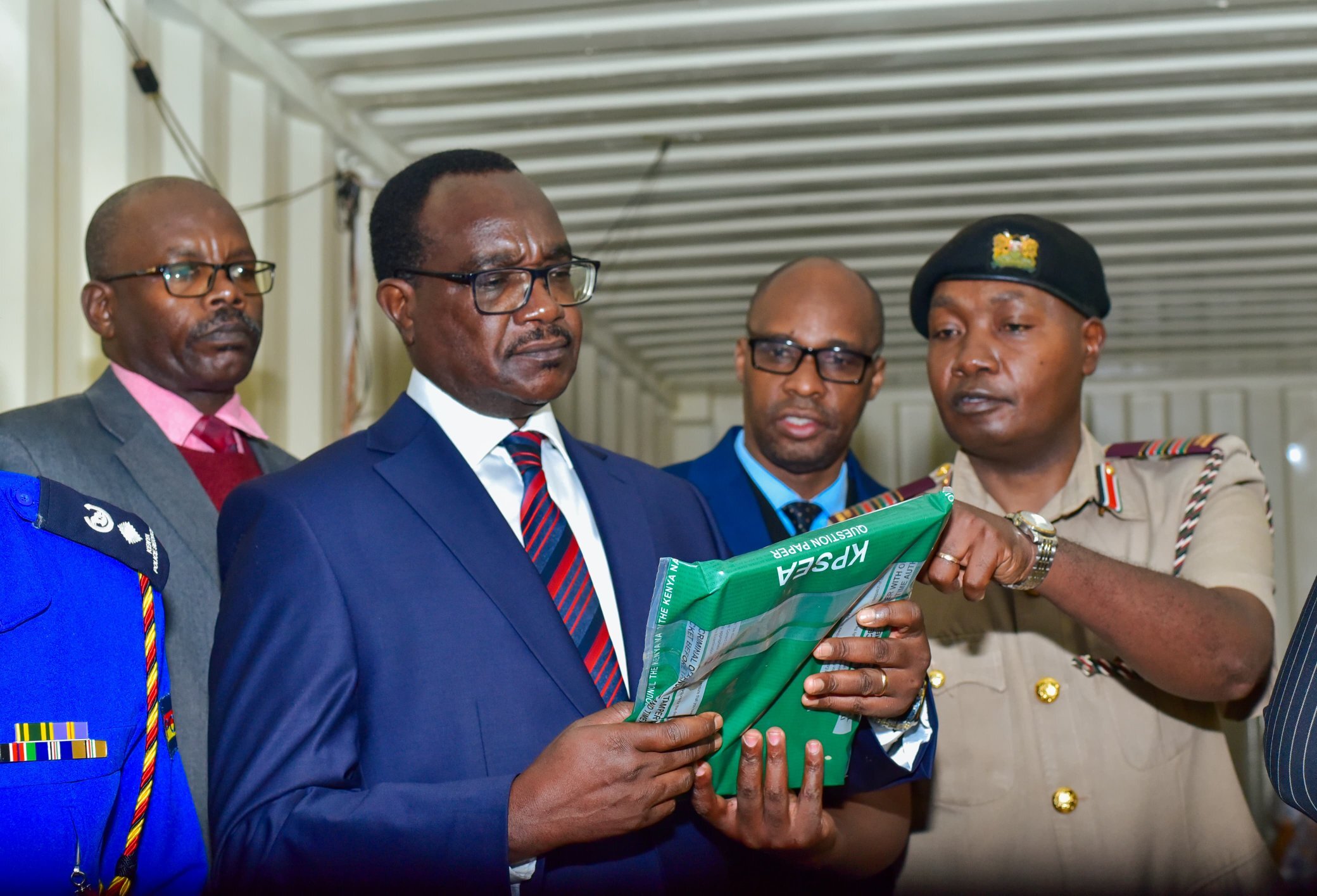 Education Cs Julius Ogamba during the issuance of 2025 KJSEA and KPSEA exams.