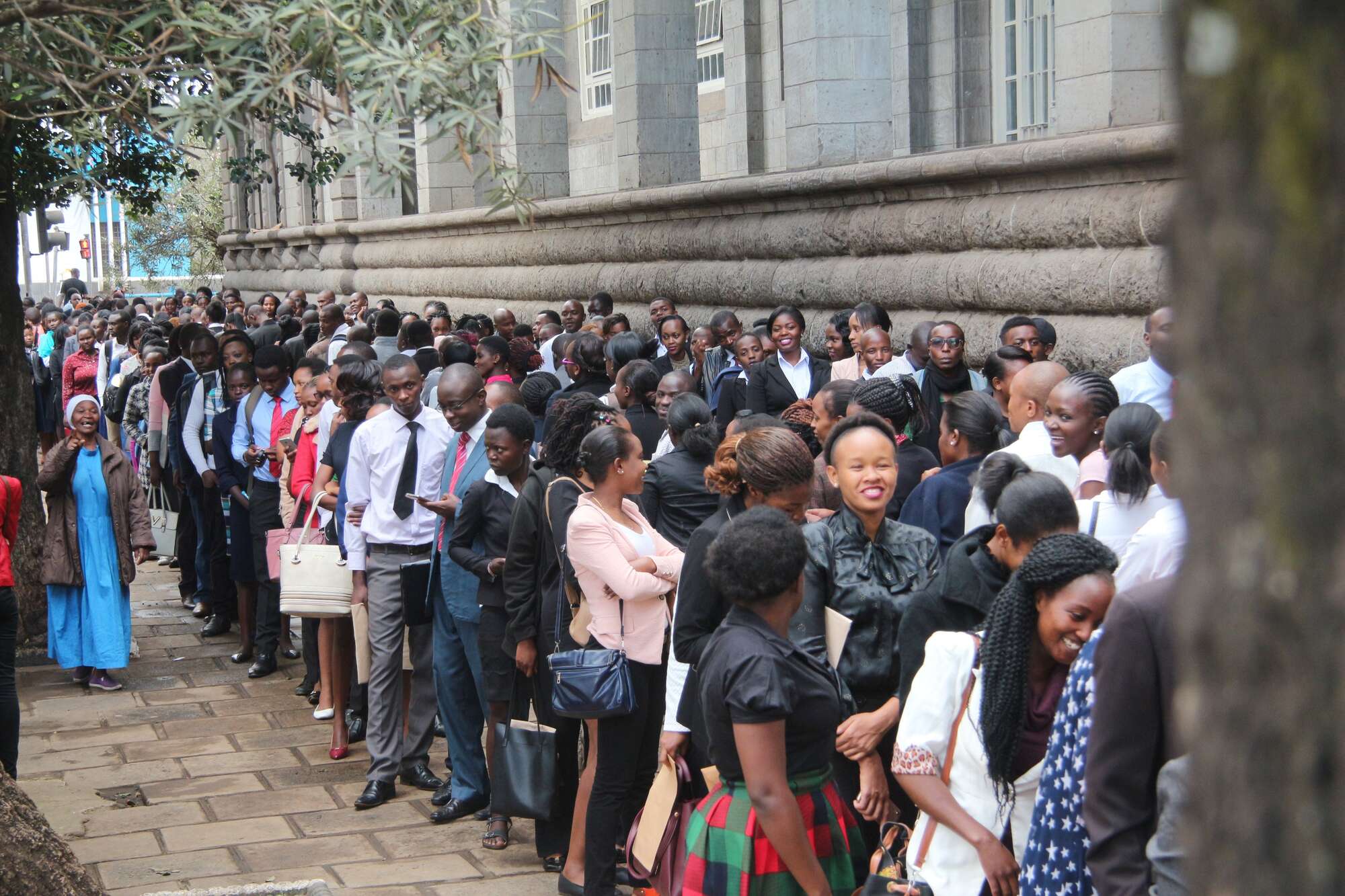 Graduates lining up for job vacancies in Kenya