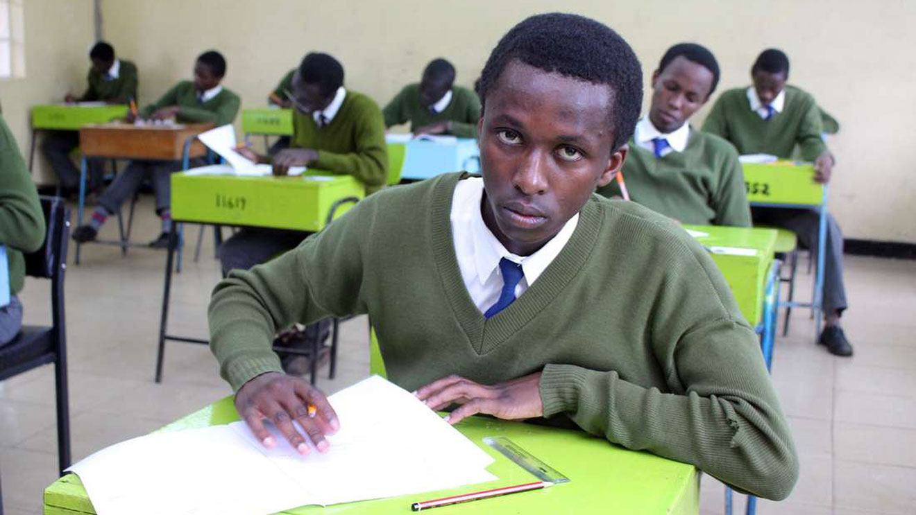 Alliance High school students sitting for an exam 