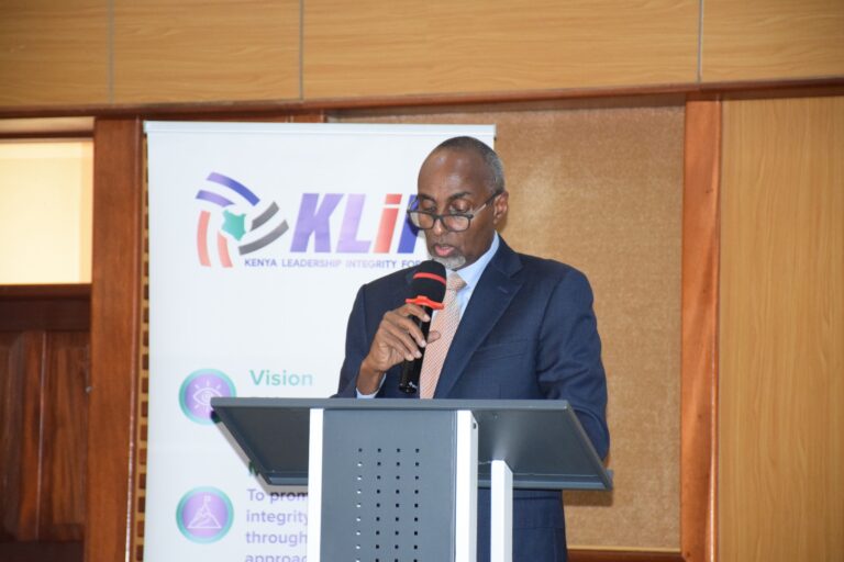 EACC CEO Abdi Mohamud speaking at at Kenya School of Government, Lower Kabete on August 19, 2025