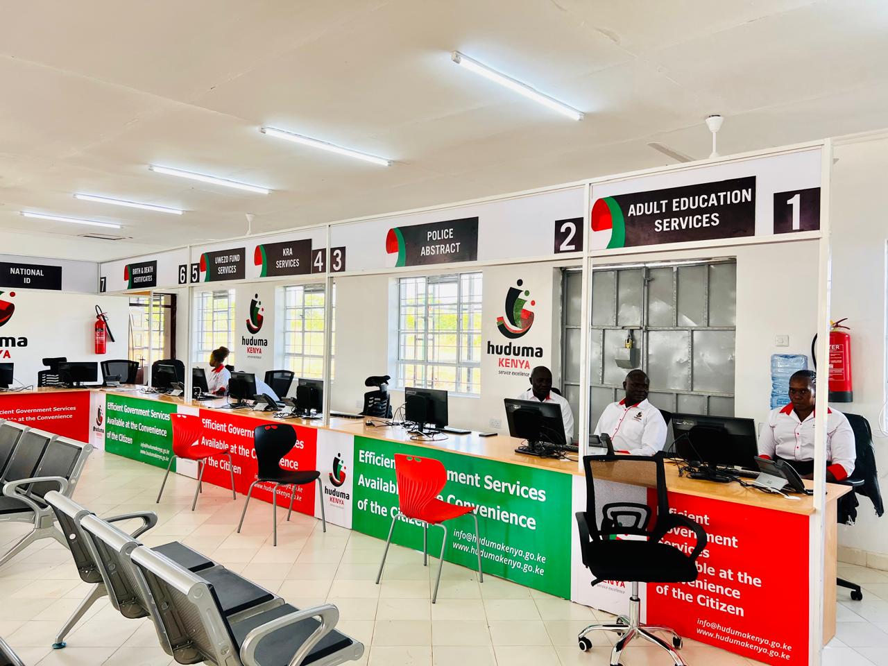 Inside an Huduma Centre office