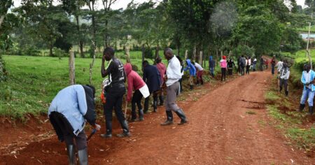 Youths enganging in Kazi mtaani