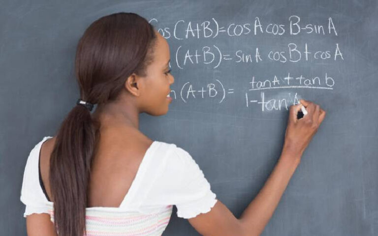 A teacher in class